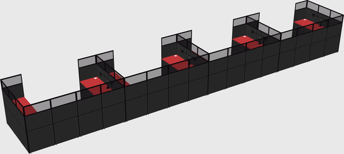 U-shaped cubicle
