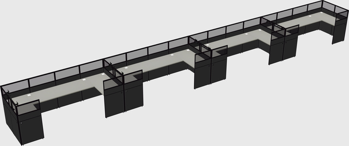 U-shaped cubicle