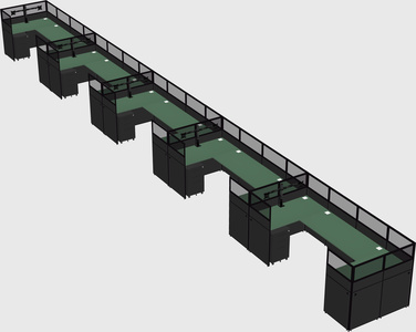 U-shaped cubicle