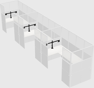 U-shaped cubicle