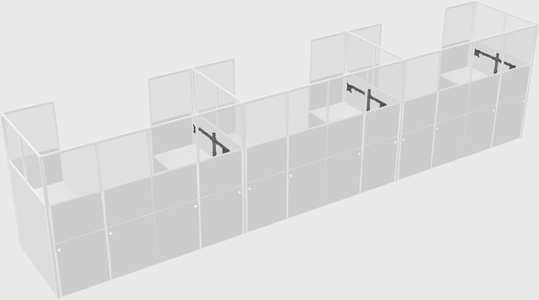 U-shaped cubicle