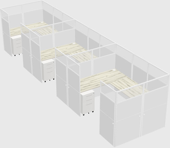 U-shaped cubicle