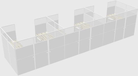 U-shaped cubicle