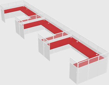 U-shaped cubicle