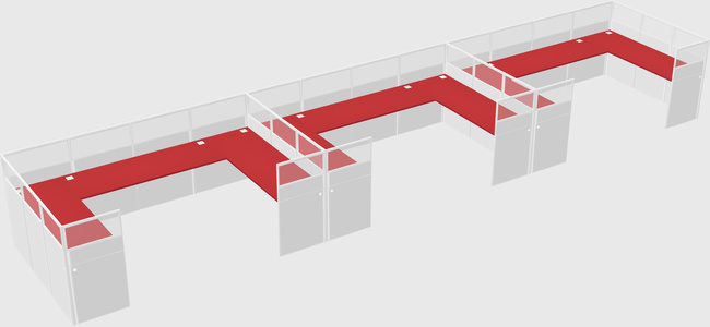 U-shaped cubicle