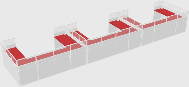 U-shaped cubicle