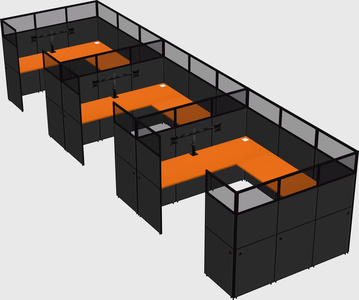 U-shaped cubicle