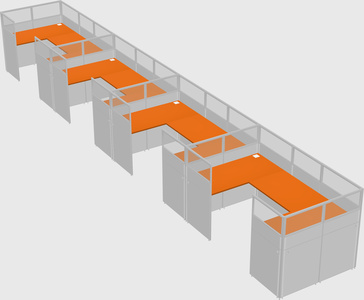 U-shaped cubicle