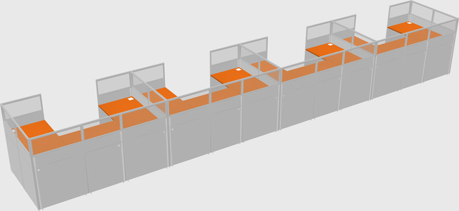 U-shaped cubicle
