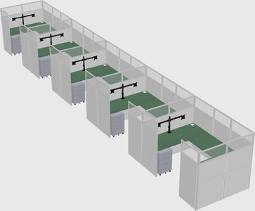 U-shaped cubicle