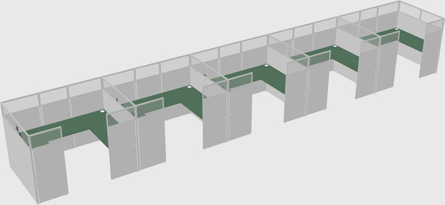 U-shaped cubicle
