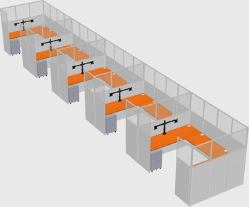 U-shaped cubicle