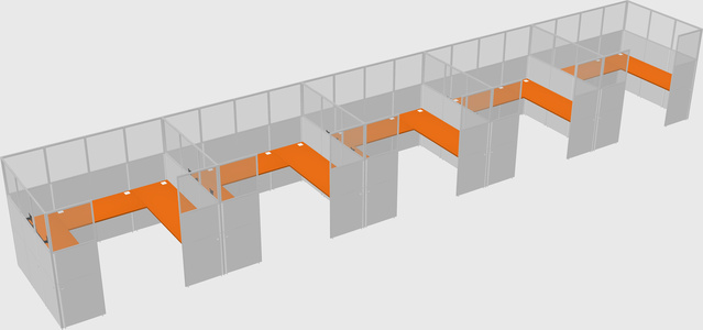 U-shaped cubicle