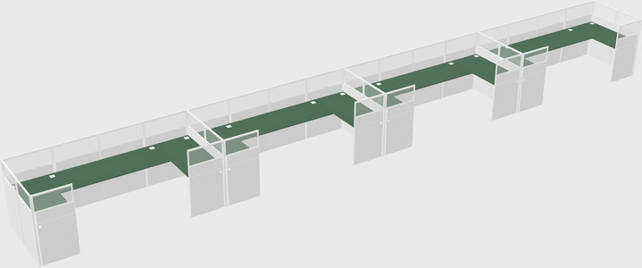 U-shaped cubicle