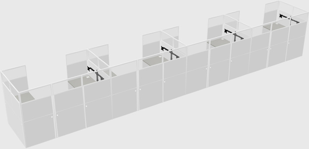 U-shaped cubicle