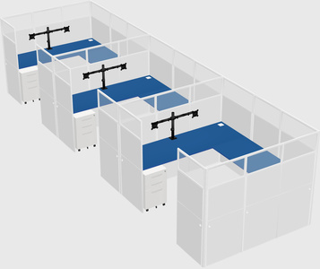 U-shaped cubicle
