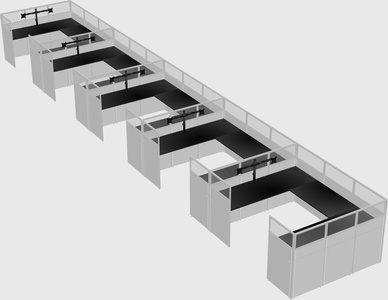 U-shaped cubicle