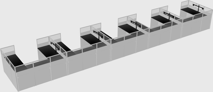 U-shaped cubicle