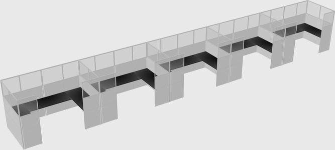 U-shaped cubicle