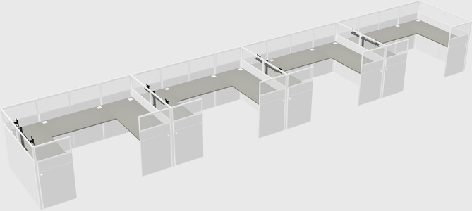 U-shaped cubicle