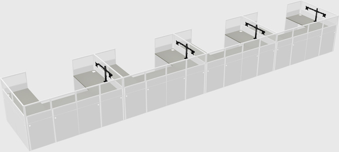 U-shaped cubicle