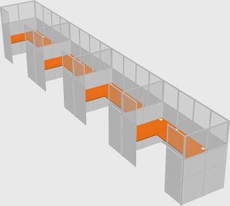 U-shaped cubicle