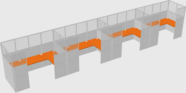 U-shaped cubicle
