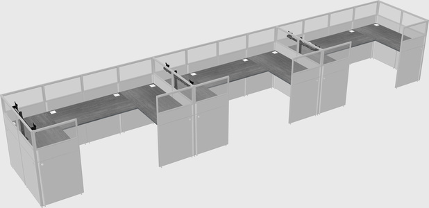 U-shaped cubicle