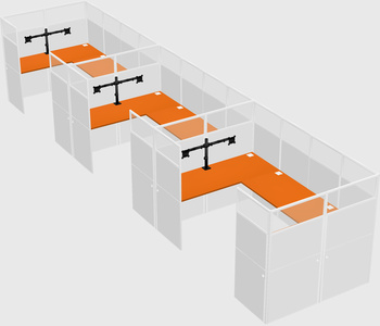 U-shaped cubicle