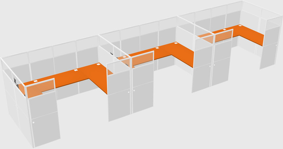 U-shaped cubicle