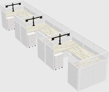 U-shaped cubicle