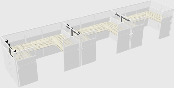 U-shaped cubicle