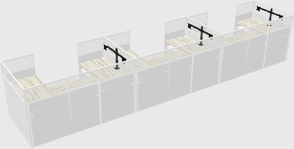 U-shaped cubicle