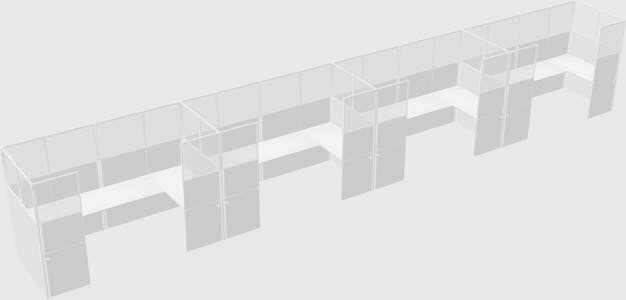U-shaped cubicle