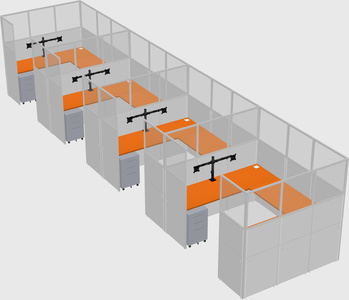 U-shaped cubicle
