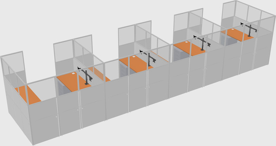 U-shaped cubicle