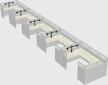 U-shaped cubicle