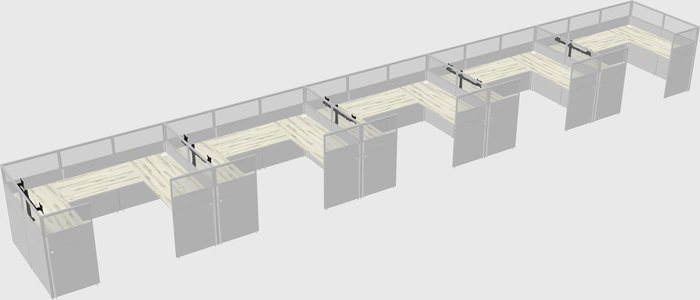 U-shaped cubicle