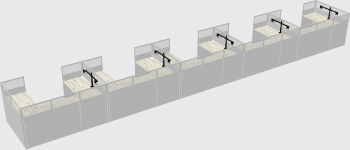 U-shaped cubicle
