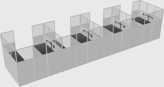 U-shaped cubicle