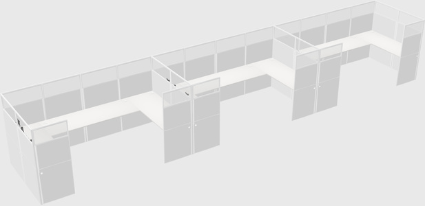 U-shaped cubicle