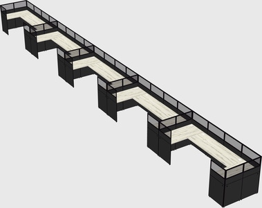 U-shaped cubicle