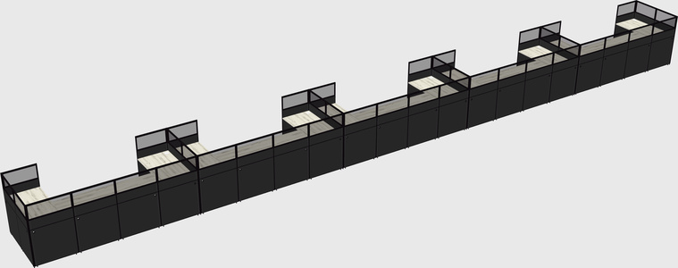 U-shaped cubicle