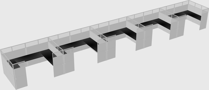 U-shaped cubicle