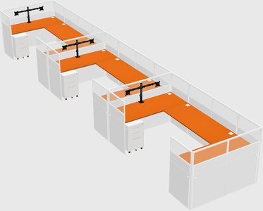 U-shaped cubicle
