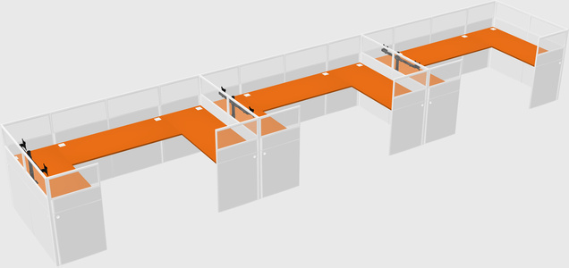 U-shaped cubicle
