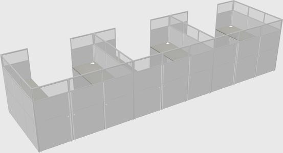 U-shaped cubicle