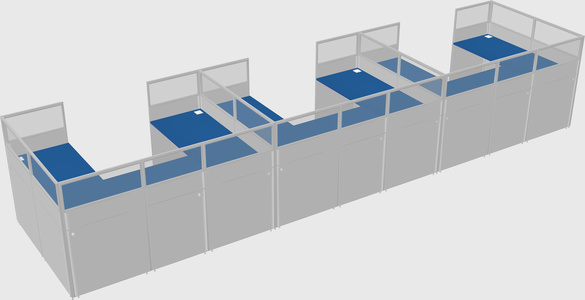 Cabine en u
