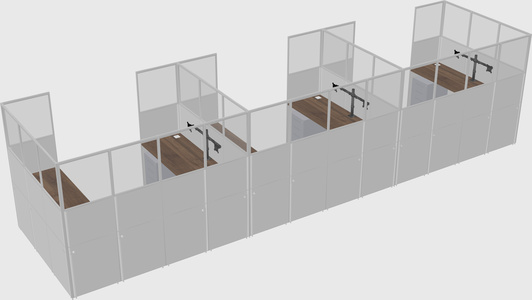 U-shaped cubicle