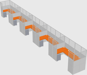 U-shaped cubicle